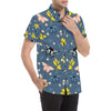 Monarch Butterfly Pattern Print Design 02 Men's Short Sleeve Button Up Shirt