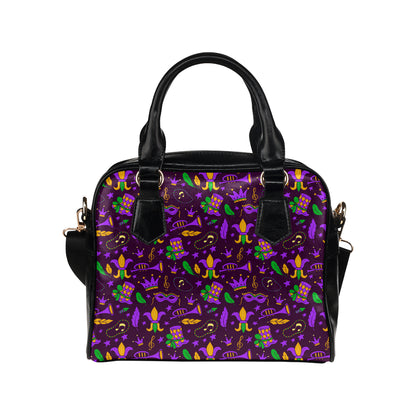 Mardi Gras Pattern Print Design 08 Shoulder Handbag