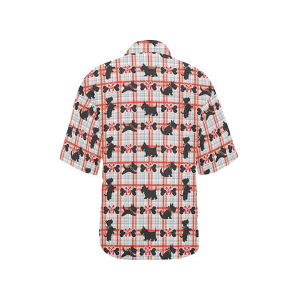 Scottish Terriers Print Design LKS3014 Women's Hawaiian Shirt