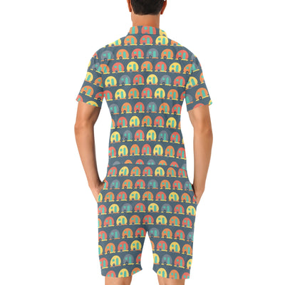 Camper Pattern Print Design 02 Men's Romper