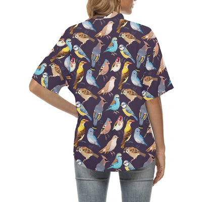 Bird Cute Print Pattern Women's Hawaiian Shirt