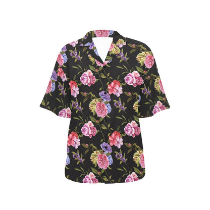 Carnations Pattern Print Design CN05 Women's Hawaiian Shirt