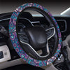 Medallion Pattern Print Design 05 Steering Wheel Cover with Elastic Edge