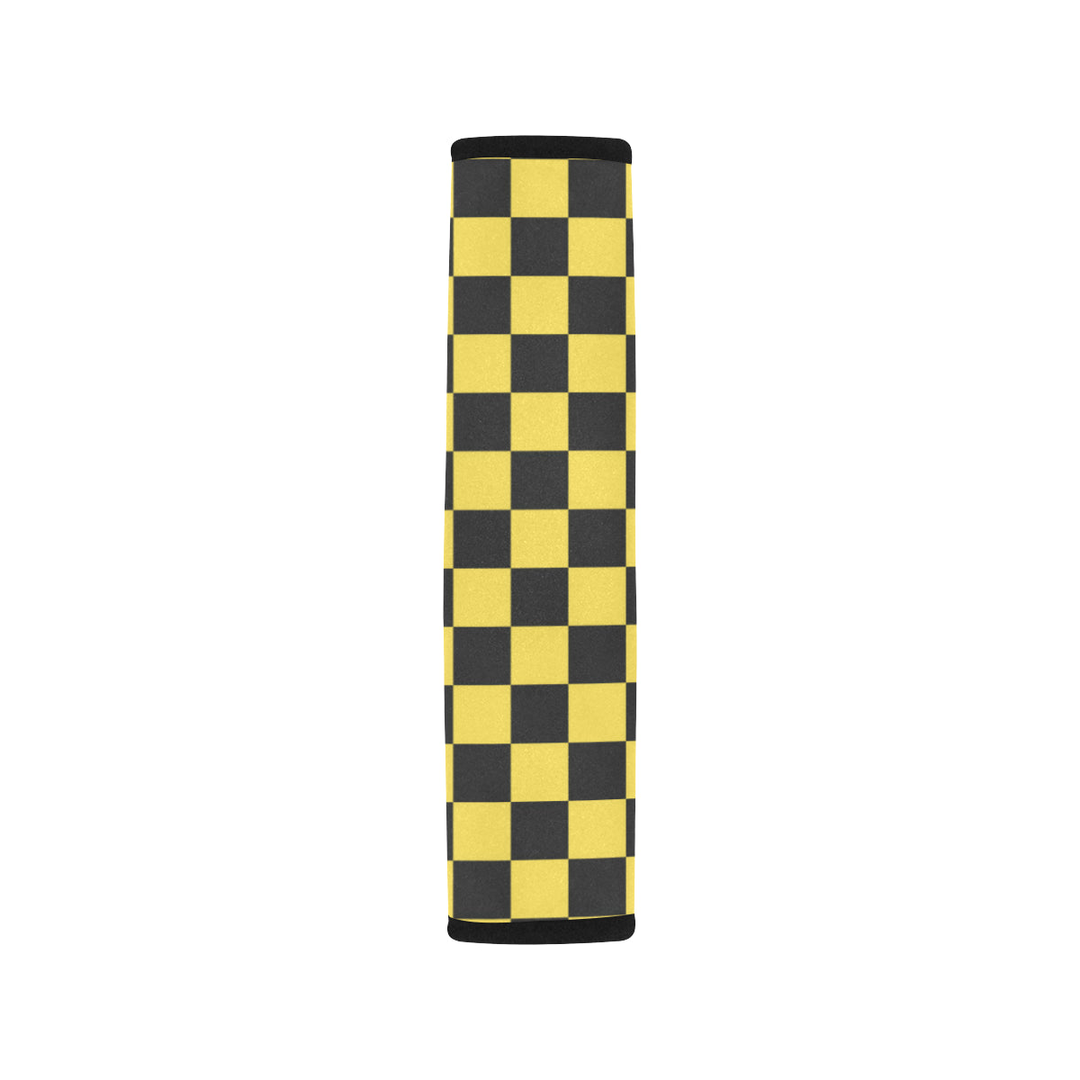 Checkered Yellow Pattern Print Design 03 Car Seat Belt Cover
