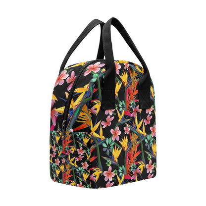 Tropical Flower Pattern Print Design TF015 Insulated Lunch Bag