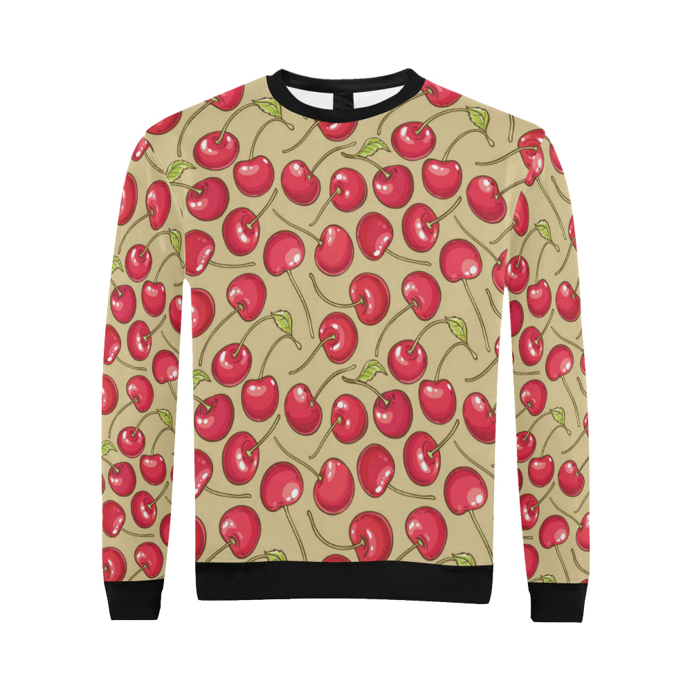 Cherry Pattern Print Design CH05 Men Long Sleeve Sweatshirt