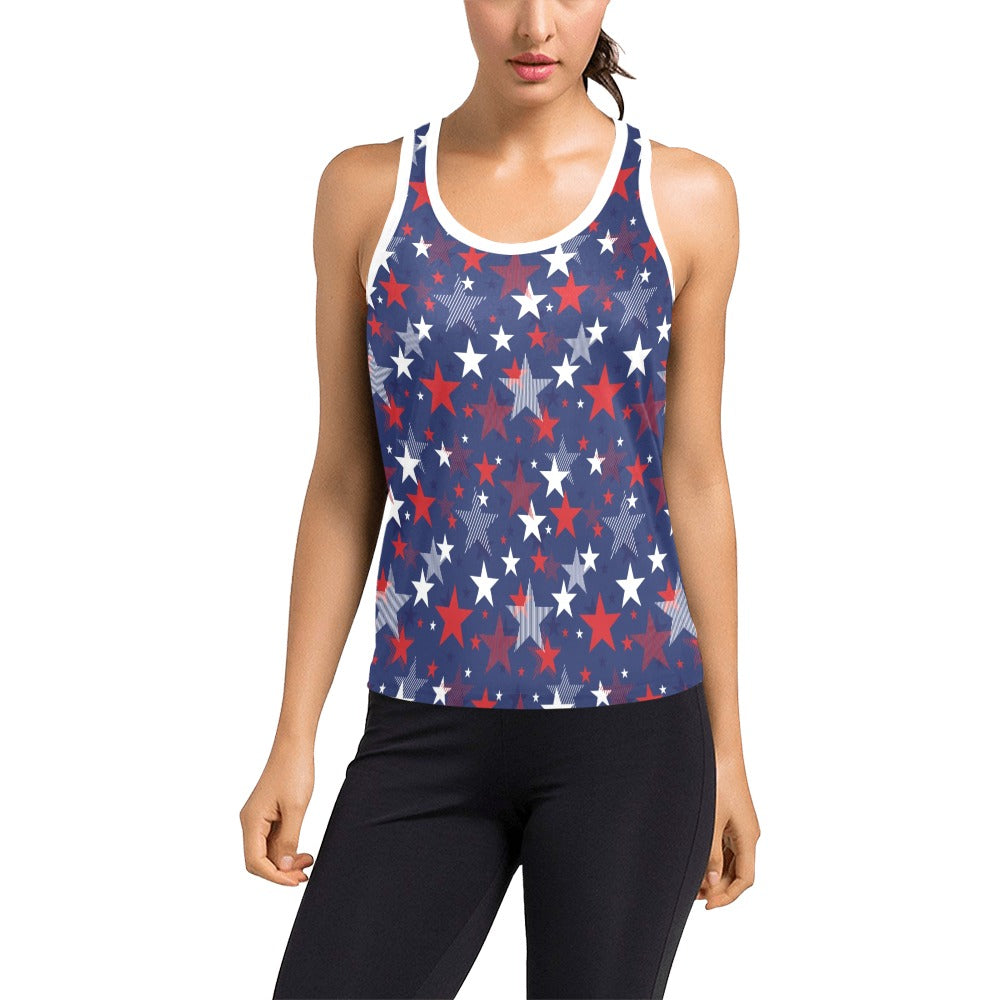 Star Print Design LKS304 Women's Racerback Tank Top