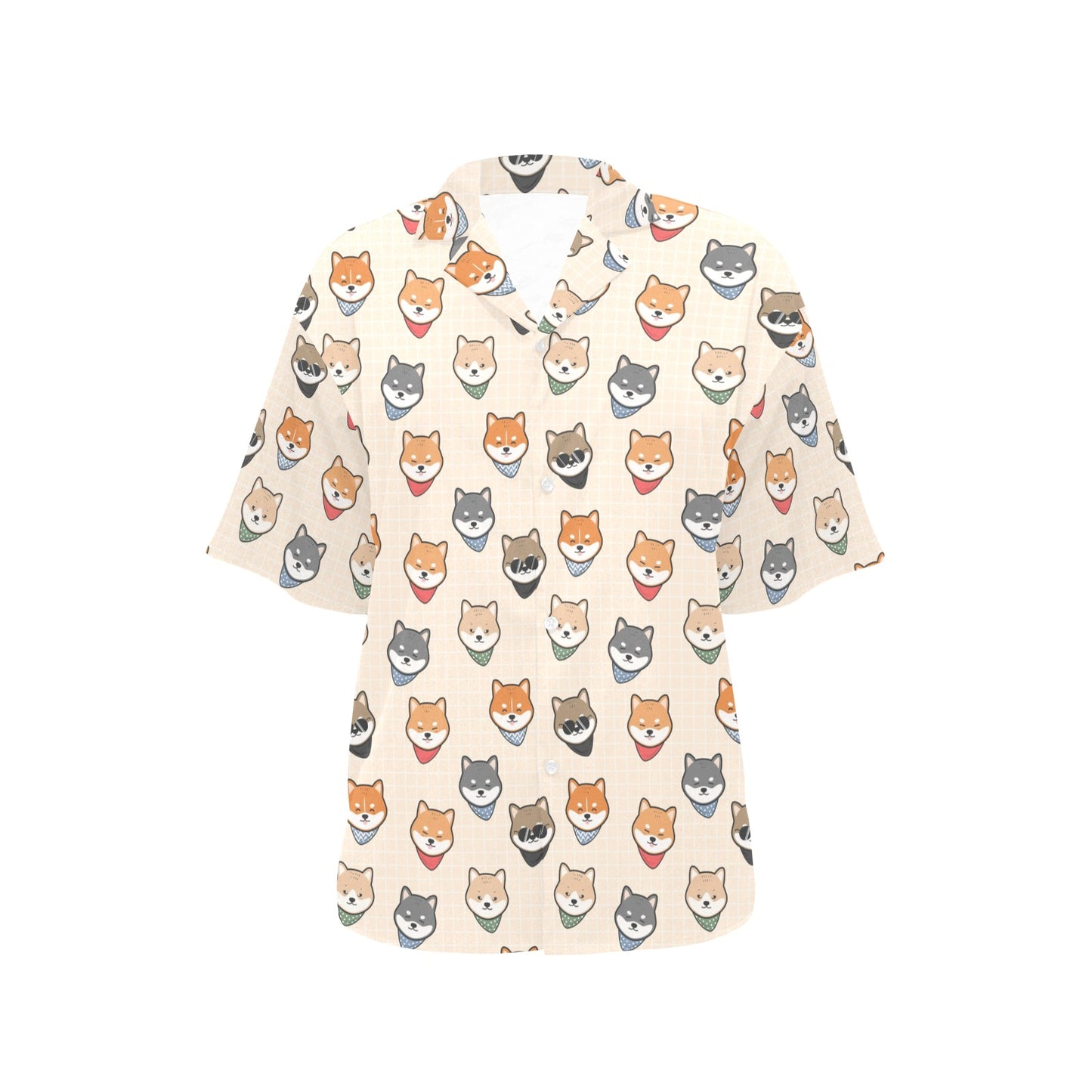 Shiba Inu Print Design LKS3010 Women's Hawaiian Shirt