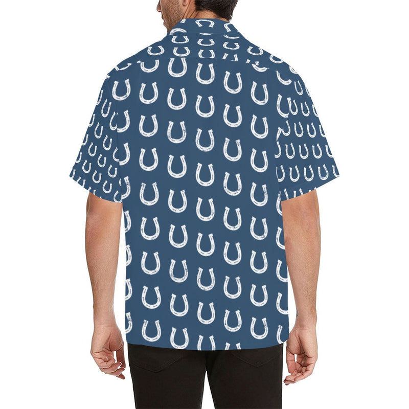 Horseshoe Print Design LKS301 Men's Hawaiian Shirt