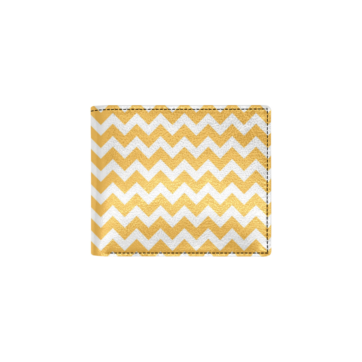 Chevron Orange Pattern Print Design 01 Men's ID Card Wallet
