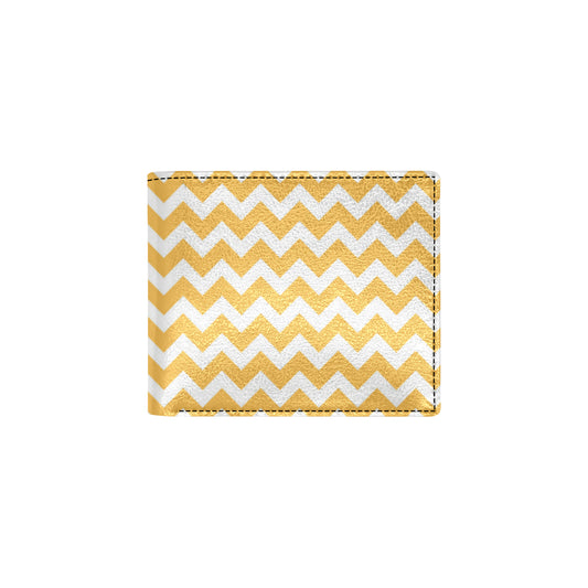 Chevron Orange Pattern Print Design 01 Men's ID Card Wallet