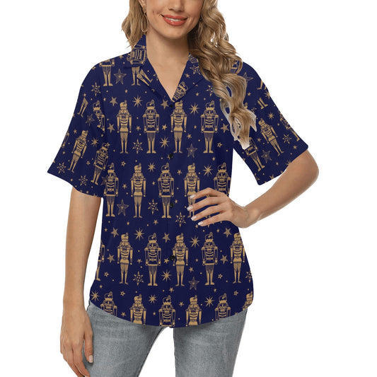Nutcracker Pattern Print Design A05 Women's Hawaiian Shirt