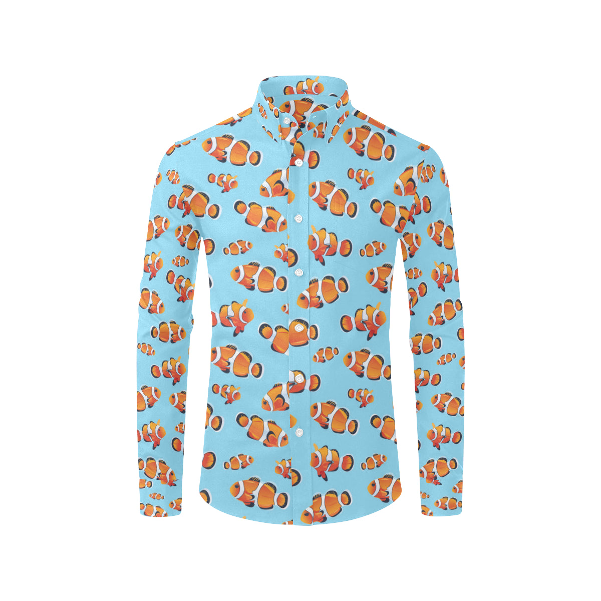 Clownfish Pattern Print Design 01 Men's Long Sleeve Shirt