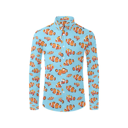 Clownfish Pattern Print Design 01 Men's Long Sleeve Shirt