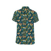 Butterfly Hand Draw Print Pattern Men's Short Sleeve Button Up Shirt