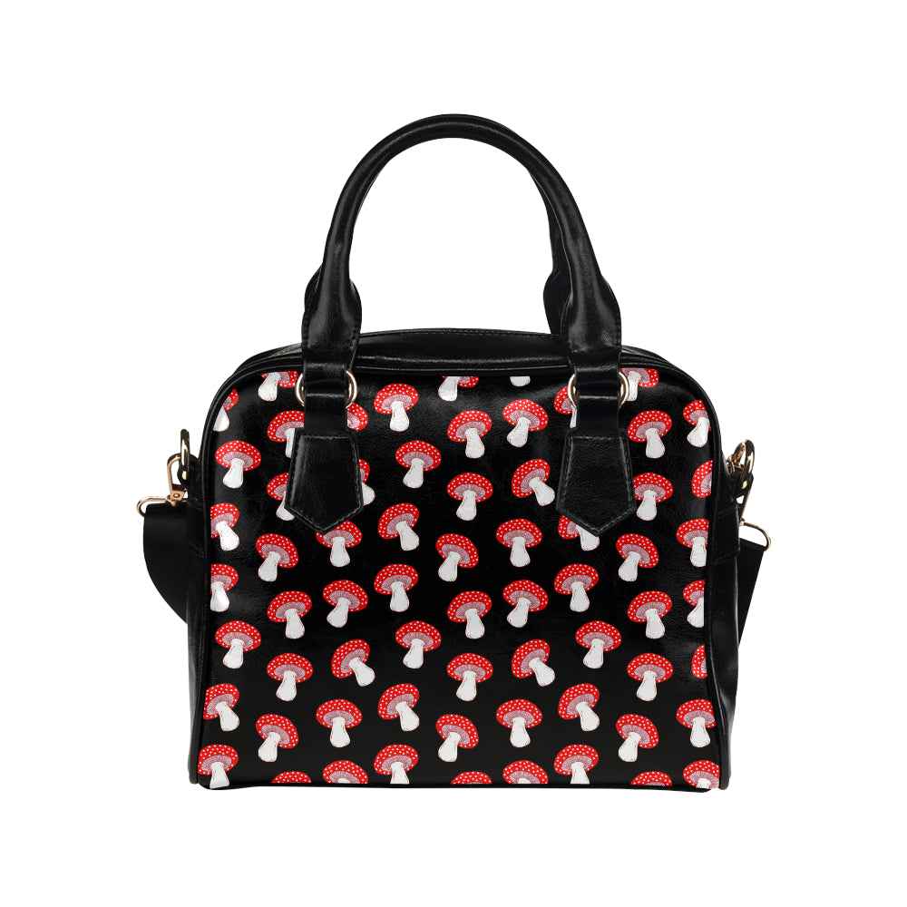 Mushroom Pattern Print Design A02 Shoulder Handbag