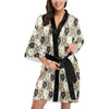 Bear Pattern Print Design 04 Women's Short Kimono