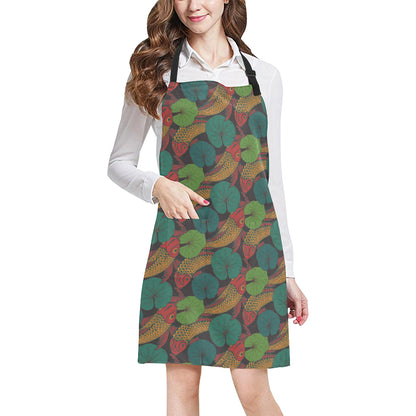 KOI Fish Pattern Print Design 01 Apron with Pocket