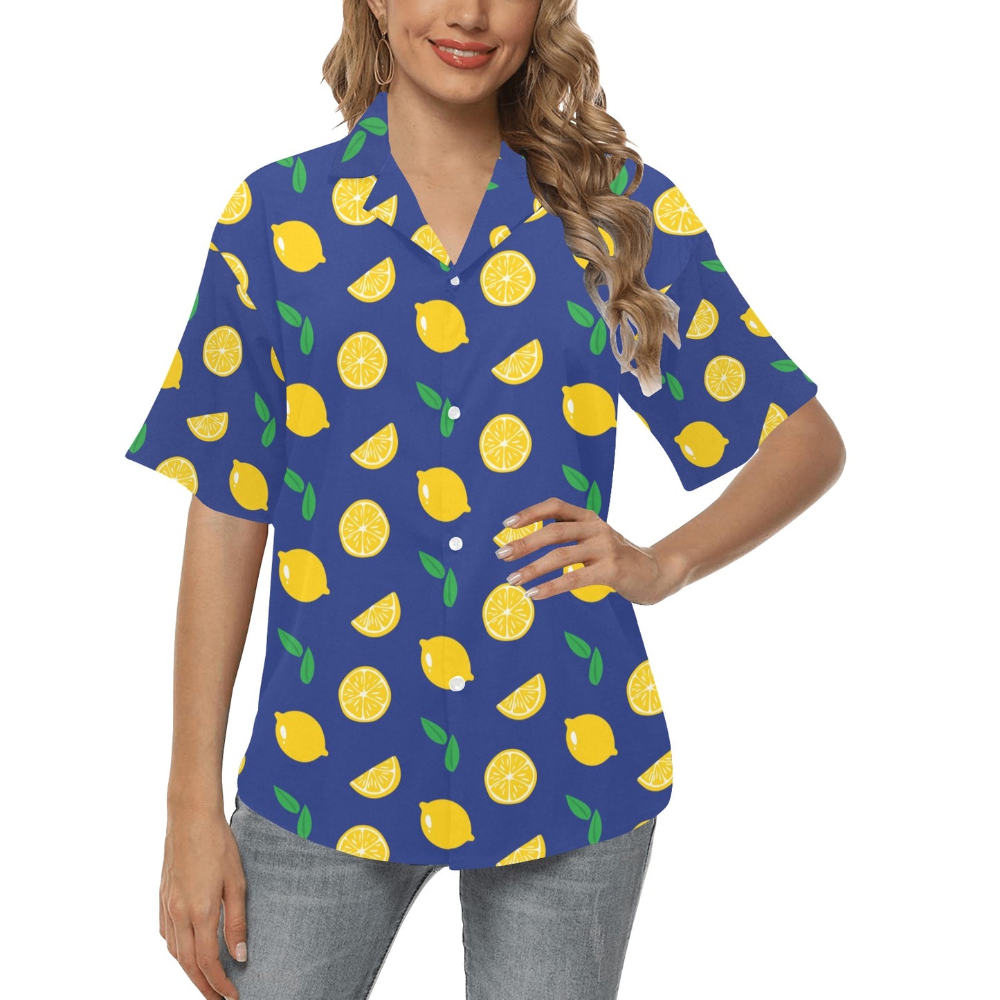 Citrus  Pattern Print Design 02 Women's Hawaiian Shirt