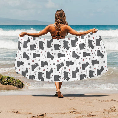 Scottish Terriers Print Design LKS3015 Beach Towel 32" x 71"