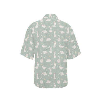 Bunny Pattern Print Design 03 Women's Hawaiian Shirt
