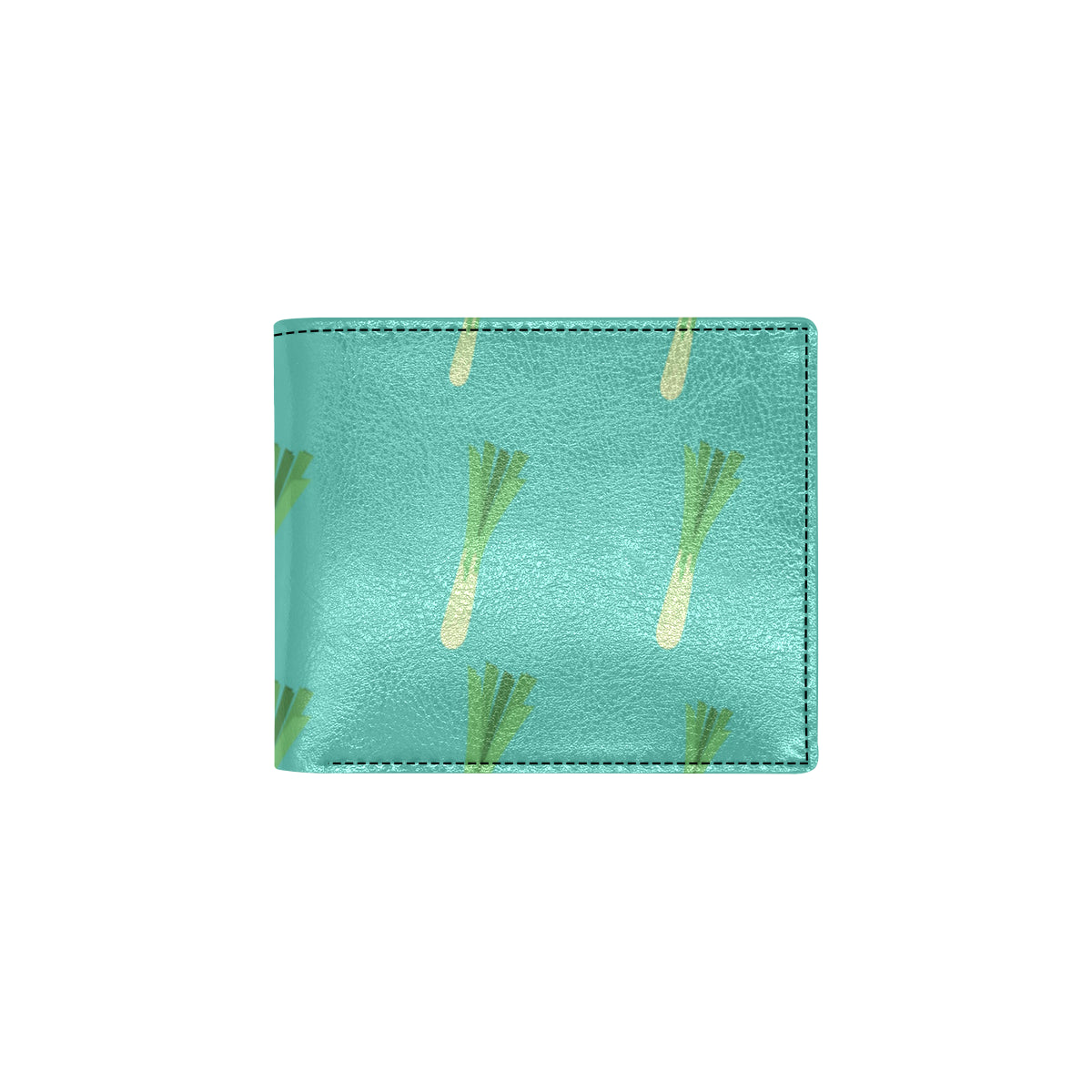 Leek Pattern Print Design 01 Men's ID Card Wallet