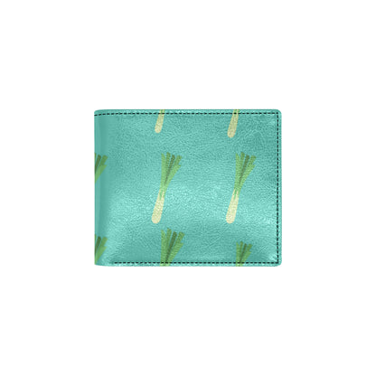 Leek Pattern Print Design 01 Men's ID Card Wallet