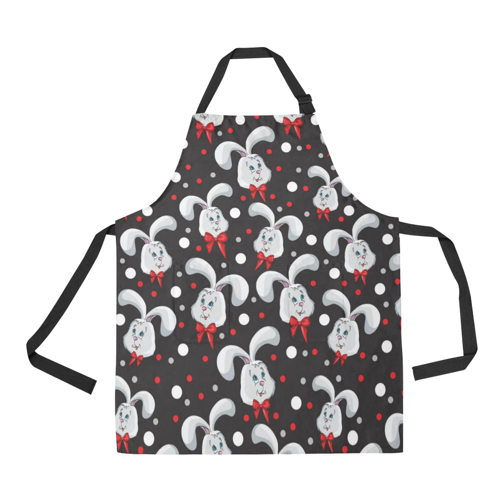 Rabbit Pattern Print Design RB012 Apron with Pocket