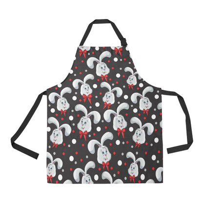Rabbit Pattern Print Design RB012 Apron with Pocket