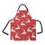 Reindeer Red Pattern Print Design 01 Apron with Pocket