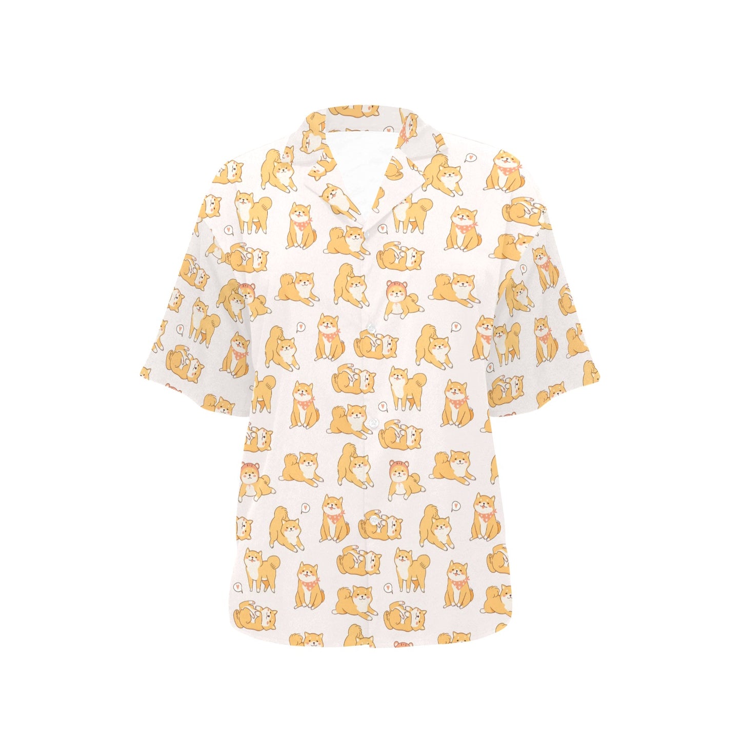 Shiba Inu Print Design LKS308 Women's Hawaiian Shirt