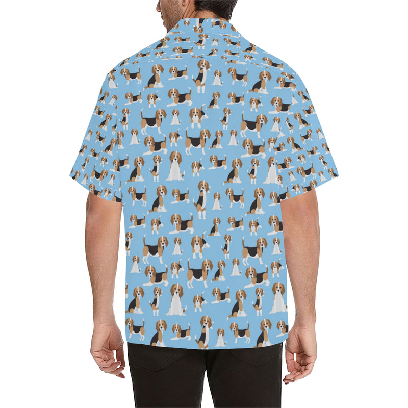 Beagle Pattern Print Design 03 Men's Hawaiian Shirt