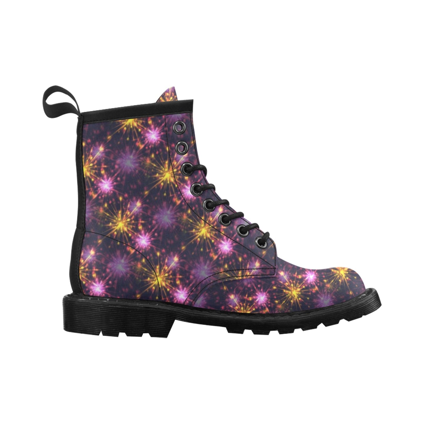 Firework Print Design LKS303 Women's Boots