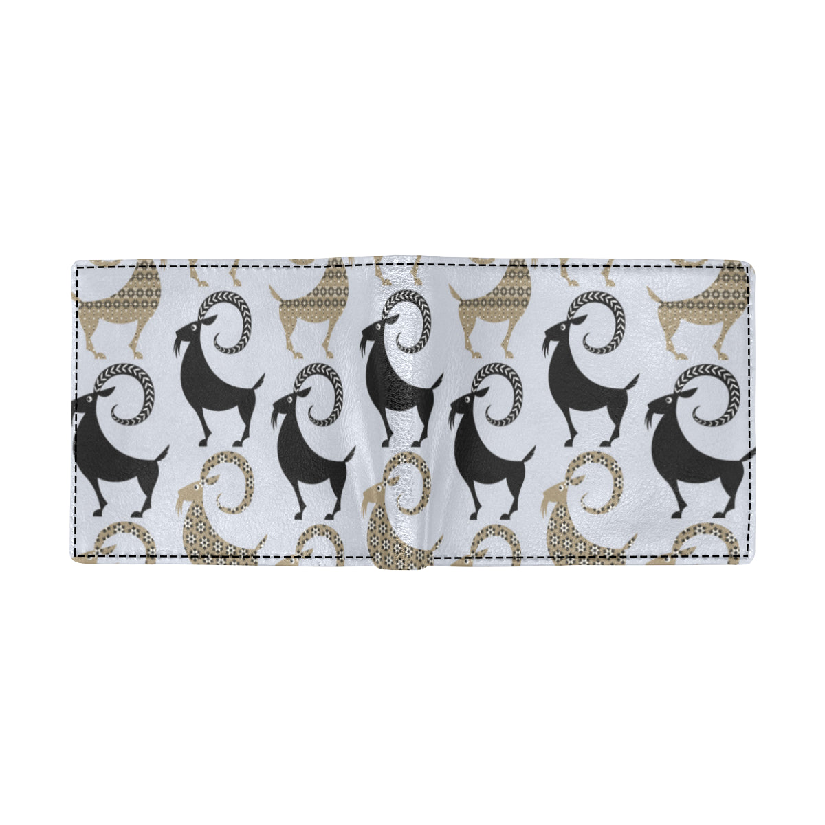 Goat Pattern Print Design 03 Men's ID Card Wallet