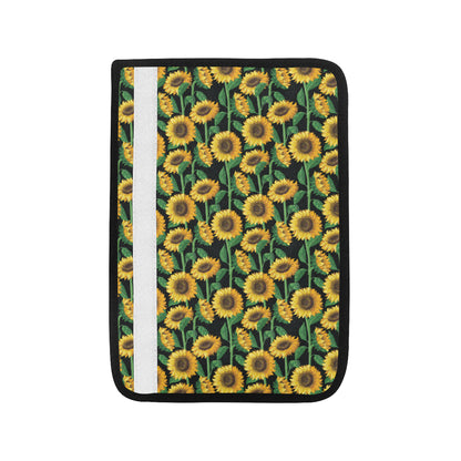 Sunflower Realistic Print Pattern Car Seat Belt Cover