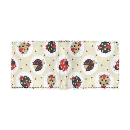 Ladybug Pattern Print Design 03 Men's ID Card Wallet