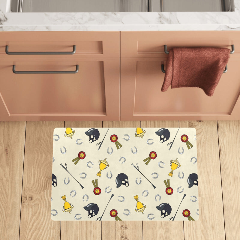 Equestrian Horseshoe Equipment Kitchen Mat