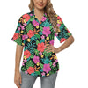 Hibiscus Red Hawaiian Flower Women's Hawaiian Shirt