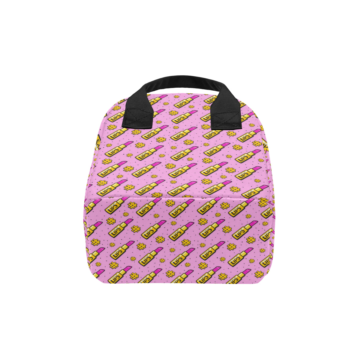 Lipstick Pattern Print Design LT03 Insulated Lunch Bag