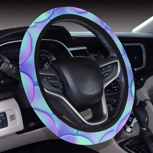 Mermaid Tail Design Print Pattern Steering Wheel Cover with Elastic Edge