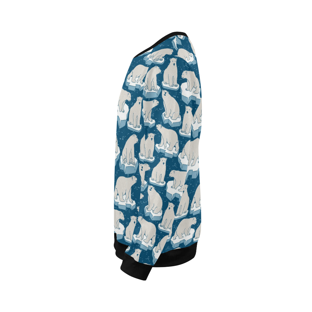 Polar Bear Pattern Print Design PB03 Men Long Sleeve Sweatshirt