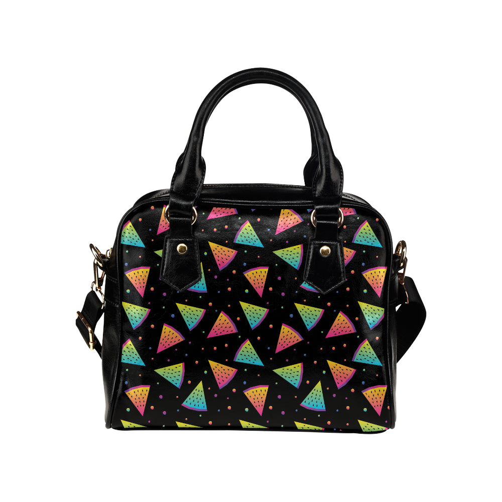 Rainbow Watermelon Pattern Print Design A04 Shoulder Handbag