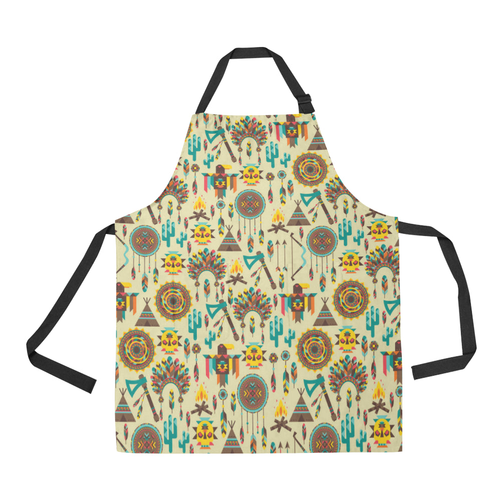 Tribal indians native american aztec Apron with Pocket