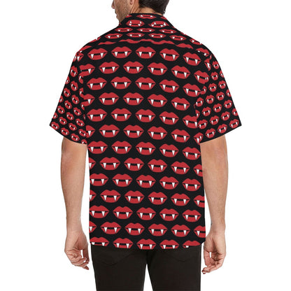 Vampire Lips Print Design LKS302 Men's Hawaiian Shirt