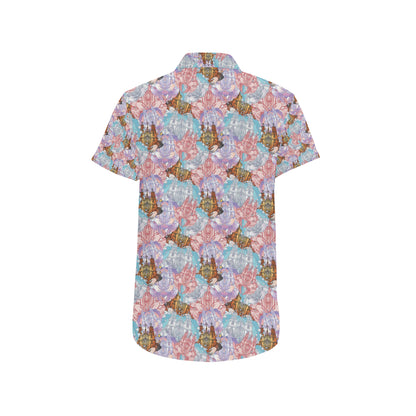 Christian Pattern Print Design 03 Men's Short Sleeve Button Up Shirt