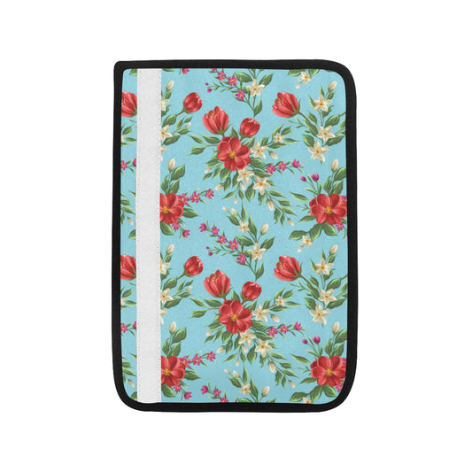 Summer Floral Pattern Print Design SF011 Car Seat Belt Cover