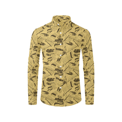 Book Pattern Print Design 02 Men's Long Sleeve Shirt