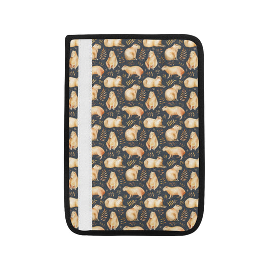 Capybara Pattern Print Design 02 Car Seat Belt Cover