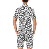 Snow Leopard Skin Print Men's Romper