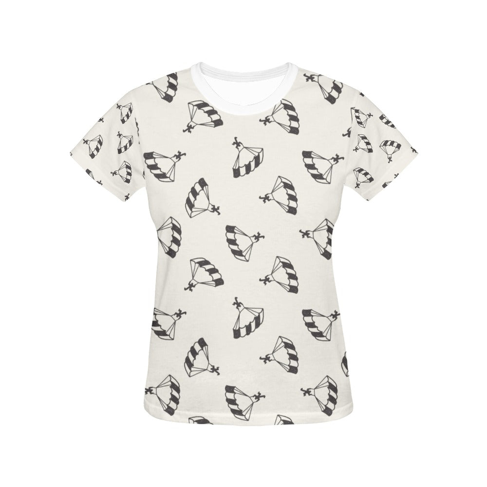 Skydiver Print Design LKS301 Women's  T-shirt